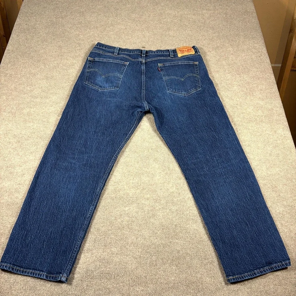 Levi's 505 Jeans Mens 40X30 Blue Denim Straight Leg Medium Wash High Rise Travel